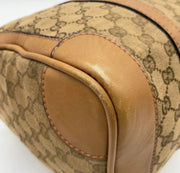 Gucci GG Supreme Sherry Line Canvas Leather Mini Speedy Bag