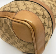 Gucci GG Supreme Sherry Line Canvas Leather Mini Speedy Bag
