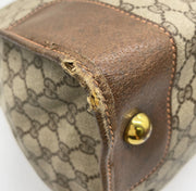 Gucci Canvas Supreme Leather Boston Travel Bag