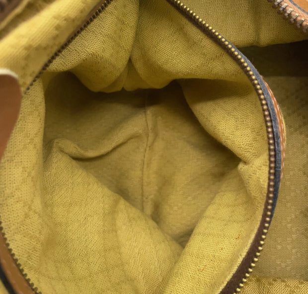 Gucci GG Supreme Sherry Line Canvas Leather Mini Speedy Bag