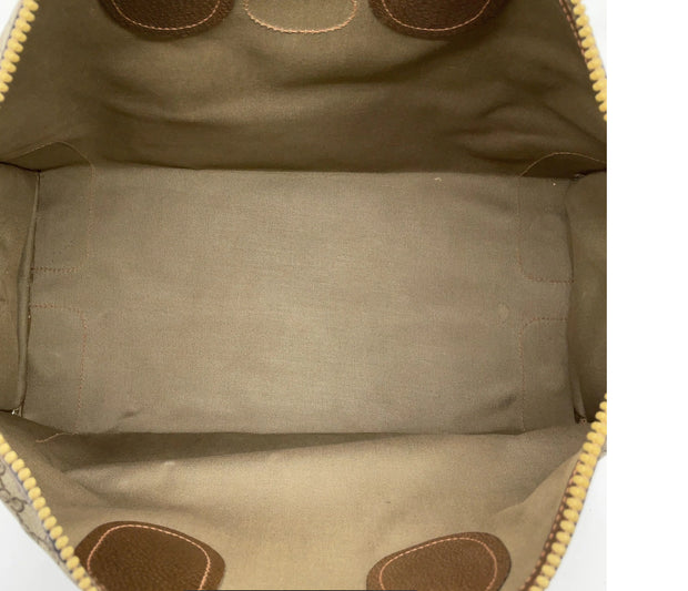 Gucci Canvas Supreme Leather Boston Travel Bag