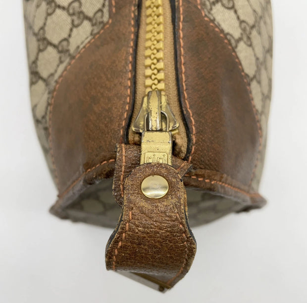 Gucci Canvas Supreme Leather Boston Travel Bag