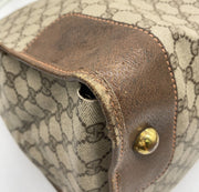 Gucci Canvas Supreme Leather Boston Travel Bag