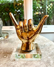 "Hang Loose" Brass Sculpture