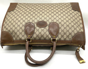 Gucci Canvas Supreme Leather Boston Travel Bag