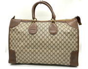 Gucci Canvas Supreme Leather Boston Travel Bag