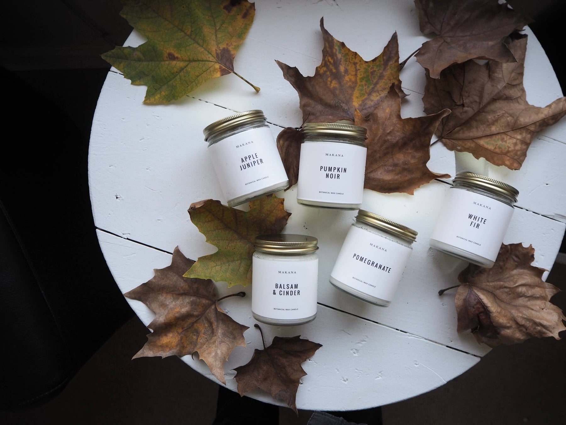 Pumpkin Noir Modern Apothecary Jar Candle