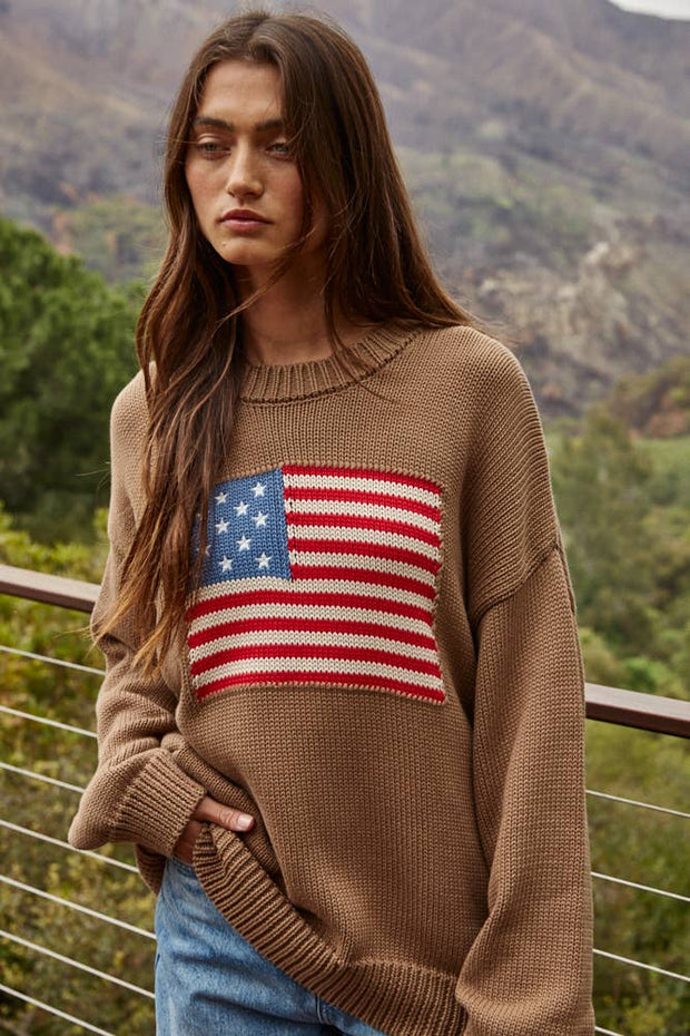 American Flag Sweater