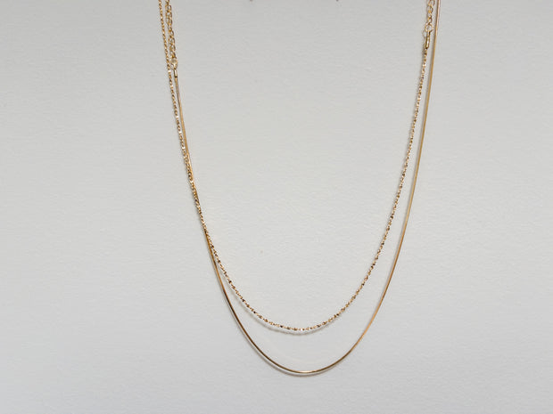 Double Chain Gold Necklace