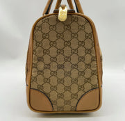 Gucci GG Supreme Sherry Line Canvas Leather Mini Speedy Bag