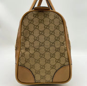 Gucci GG Supreme Sherry Line Canvas Leather Mini Speedy Bag