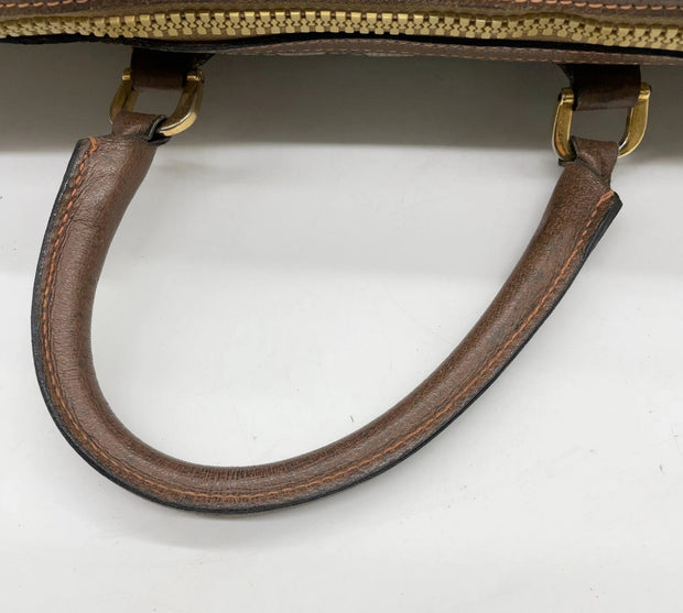 Gucci Canvas Supreme Leather Boston Travel Bag