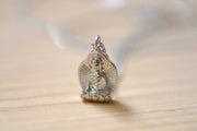 Sawasdee Kha White Gold Silver Buddha Necklace