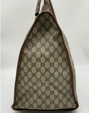 Gucci Canvas Supreme Leather Boston Travel Bag