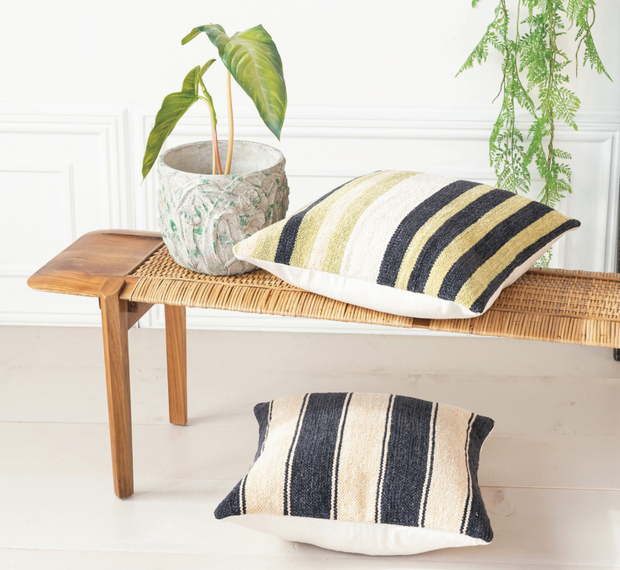 Striped Chenille Pillow
