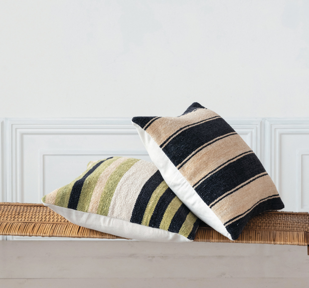 Striped Chenille Pillow