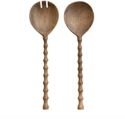 Mango Wood Salad Servers