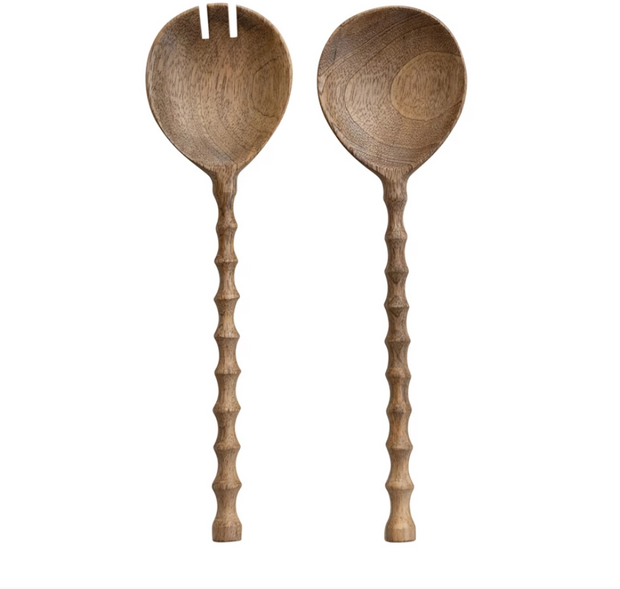 Mango Wood Salad Servers