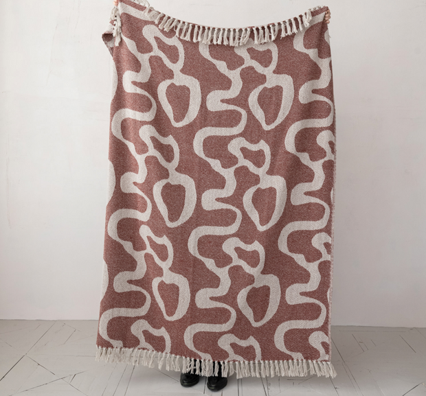 Abstract Jacquard Throw