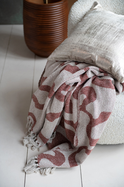 Abstract Jacquard Throw