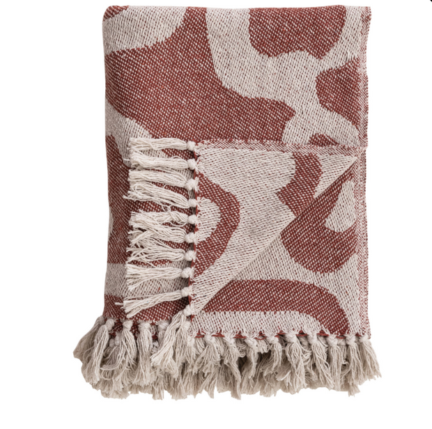 Abstract Jacquard Throw