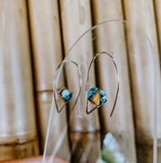 Spiny Oyster Turquoise Threader Earrings