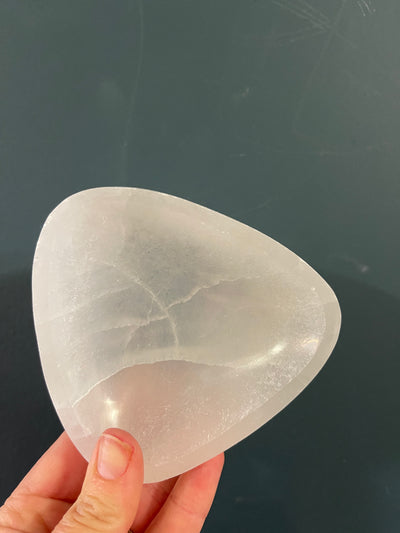 3 point selenite bowl